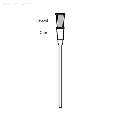 Receiver / Delivery Adapter, with ASTM & DIN JointsMade of Borosilicate Glass α3.3, 리시버 어댑터