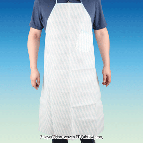 3-layers Non-woven PP Fabric Apron, Excellent AbsorptionIdeal for Medical Appliance, Light Weight, Free-size, 79×100cm, 3중 부직포 앞치마