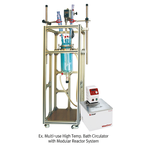SciLab® Internal/External Precise High-temp bath Circulator “WiseCircu® SCH”, up to 250℃, ±0.1℃, 8·12·22·30 litWith Stainless-steel Flat Lid, Digital fuzzy control System, Certi. & Traceability, Flow 16 lit/min, Lift 2.8mIdeal for Heating Line of Facility