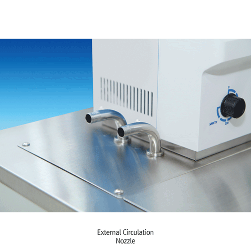 SciLab® -25℃+150℃ Internal/External digital precise refrigerated/Heating Bath circulator “WiseCircu® SCR”, ±0.2℃With Flat Lid, digital fuzzy control, CFC-free Refrigeration, Certi. & Traceability, 8·12·22·30 Lit, Flow 25Lit/min, Lift 4mIdeal for Cooling/H