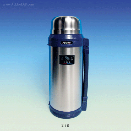 Apollo® Insulated Stainless-steel Bottle, 0.3~2.5LitWith One-touch Control and Three Phase Separation, 다용도 스텐레스 보온·보냉병