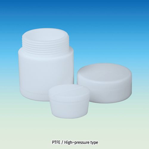 PTFE Teflon/High-pressure Resolution Bottle, Up top 2kg/cm2, 15~100㎖With Screwcap, -200 ℃+260℃ Stable, PTFE 테플론 분리형 바틀
