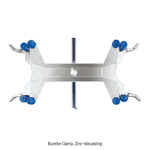 Burette Clamp, for 2-Burettes, Max-grip capa. Φ25/30mm, 뷰렛 클램프