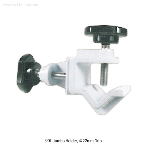 SciLab® Aluminium Jumbo Clamp Holder, Grip Capa. Φ22mmIdeal for Stirrer Rods, Cast-Aluminium, 90º angle Connection, <Korea-made>,“ 점보”홀더