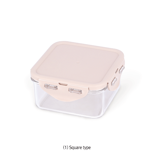 LOCK&LOCK® PCT Tight-sealing Container, Glassy-clear, with Safety Locking Lid, 180~2,000㎖Ideal for Microwave Oven·Sampling·Storage, 110℃, PCT 밀폐용기, 냉동용