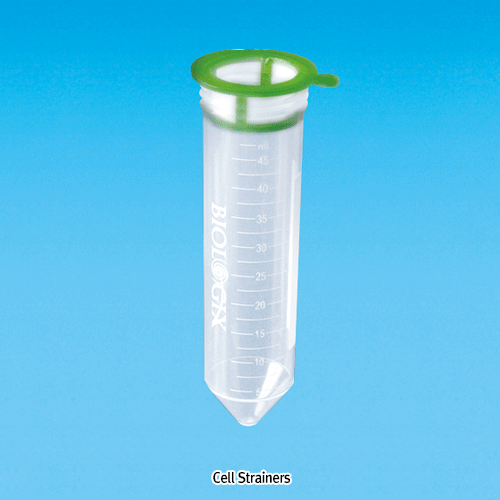 Cell Strainer with Strong Nylon Filter Mesh, for 50㎖ Centri-Tube, γ-SterileMesh 40·70·100㎛, Insert part Φ25.7mm, Color-coded, Individual Packed, 셀여과기