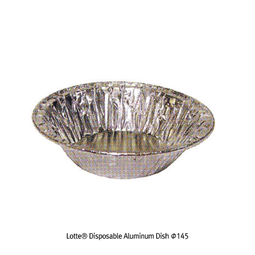 Lotte® Disposable Aluminum Dish, Ultra-light, Heat Resistance, Biodegradable, Φ100~Φ250mmIdeal for Foodstuff, Eco-friendly, <Korea-made>, 일회용 알루미늄 디쉬