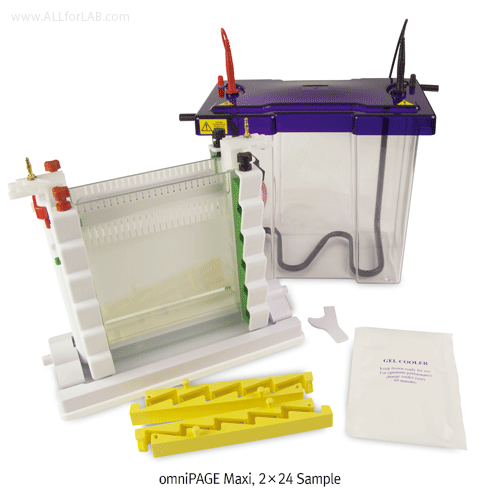Cleaver® omniPAGETM Vertical Electrophoresis System, for Protein & Nucleic Acid Analytics, Corrosion-resistantIdeal for PAGE and 2-D & Blotting, Durable Leak-proof Construction, Dual PAGE Inserts, <UK-made>, 수직식 전기영동장치