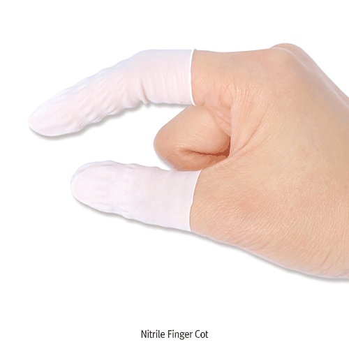 Nitrile Finger Cot, Antistatic, Rimless Roll-type Length 65mmMade of Rubber Nitrile, Smooth Surface Finish, 니트릴 지골무, 정전기 방지용