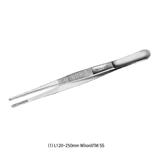 Hammacher® Premium Dressing/Thumb Forceps, WironitTM & Rustproof Stainless-steel, Medicaluse approved120~300mm, with Blunt/Ridged-Tip, <Germany-made>, 프리미엄 표준 드레싱 포셉/핀셋, 독일제 의료용