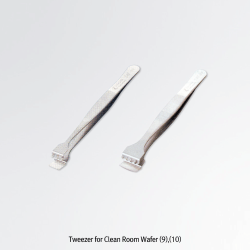 Tweezer for Clean Room Wafer, Surface Washing, Seal Packing in Class 100 Clean RoomIdeal for Semiconductor Wafer, Chromium Steel, 웨이퍼용 플랫 트위저, 크린룸용