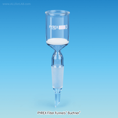 SciLab® Pyrex Filter Funnel “Buchner”, with Porosity P2~P4, 30~1,000㎖Ideal for with Filtering Flasks, with 24/40 Cone, 부 글라스 필터 펀넬