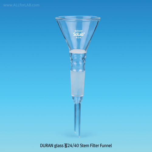 Joint Stem Filter Funnel, Φ70~Φ100mm, with ASTM & DIN Joint-24/40, 29/32Made of Borosilicate-glass 3.3, 부 글라스 필터 펀넬