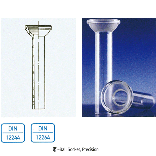 Standard Spherical Joint, -Ball & -Socket in Inch SignMade of Boro-glass 3.3, DIN/ISO, 표준 볼 조인트와 소켓