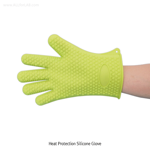Heat Protection Silicone Glove, with Hot - cushion & Grib SurfaceWith 5 Finger Grip, Heat Resistant up 230℃, 실리콘 고온용 장갑