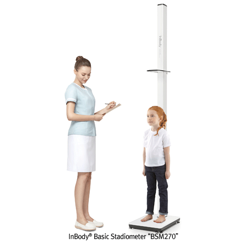 InBody® Basic Stadiometer “BSM270”, with Integrated Head Bar, 90~200cm, 10~200kgWith Pediatric Measurement Mode, Measure Height·Weight·BMI, 신장/체중/체지방 측정기, 소아측정모드 제공
