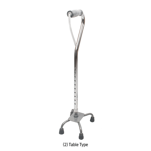 Adjustable Walking Stick, with 1- & 4-Legged Type, MedicaluseIdeal for Helping the Elderly Walk, with Wrist Strap, 길이 조절가능 보행 보조 지팡이, 재활 및 노인용, 2단/다족형
