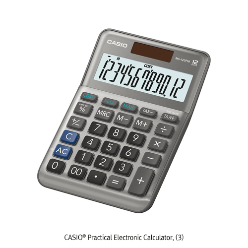 CASIO® Practical Electronic Calculator, 2-way Power, 12 & 14DigitIdeal for Office, School & Home, 전자계산기