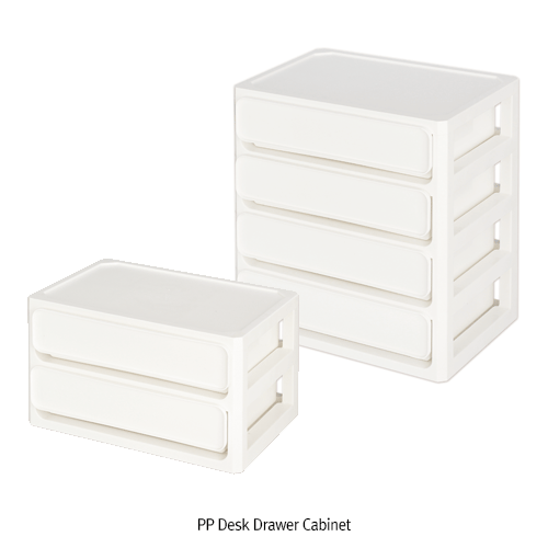 PP Desk Drawer Cabinet, Multi-layer Classification Storage, w260×d195mm, h15~29cmDurable, Suitable for Storing, Practical, 2~4단 서랍식 캐비닛, 서류정리함