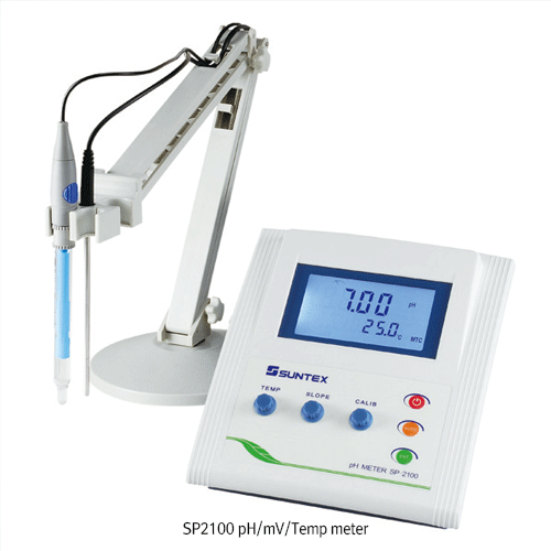 Suntex® Microprocessor Benchtop pH·mV·ORP·Ion Meter Set, “SP2100”, “SP2300”, “SP2500”With Auto-Read Function, -2.000~16.000pH, ±1999.9mV, -10℃+110℃, 0.001~1999.9ppm, 탁상용 pH·mV·ORP·Ion 미터