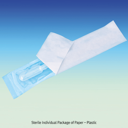 Wisd PE Disposable Transfer Pipette, Sterile & Non-Sterile, 0.1~3㎖With Molded Graduation, Unbreakable, 눈금부 드로핑 피펫/스포이드