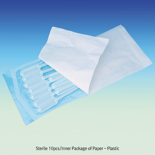 Wisd PE Disposable Transfer Pipette, Sterile & Non-Sterile, 0.1~3㎖With Molded Graduation, Unbreakable, 눈금부 드로핑 피펫/스포이드