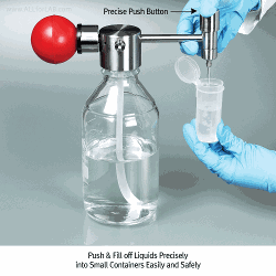Burkle® High Safety Stainless-steel Bottle-Top Solvent Mini Pump, for High Purity Liquids, with Pressure-Relief ValveWith Flexible PTFE Suction Hose, Ideal for Acetone, Isopropanol, Ethanol & pH-neutral MediaGL45 Screw-common Use, Up to 10 Lit, <Germany-m