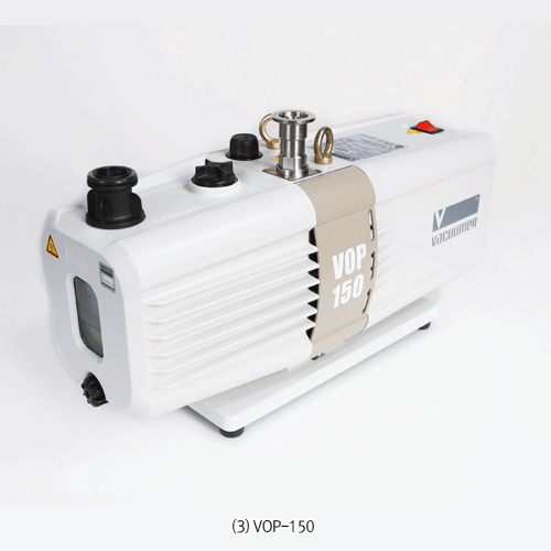 Vacuumer® Precision Vacuum Pump “VOP-Series”, Gas Ballast Valve Installed, 42~240 LitWith Double-Stage, Direct Drive & Oil Sealed Rotary Type, 정밀 고급형 진공펌프