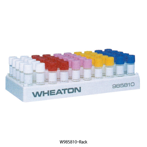 Wheaton® 50-hole Cryovial Workstation PP Rack, 190×100×h22mm, AutoclavableWith 50-hole(5×10) / id Φ12.5mm, Heat Resistant, 50홀 바이알 랙