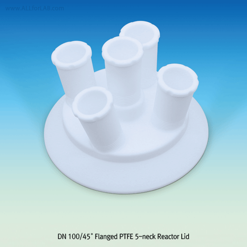 4~6 Necks All PTFE 45° DN-Standard Flanged Reactor Lid, with Assembly Screw Taper Socket Joint, DN60~DN200 FlangedCommon Use “ASTM & DIN” Cone Jointware, <UK-made>, PTFE 45° DN-표준 플랜지 반응조 안전 뚜껑