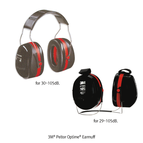 3M® Peltor Optime® Earmuff, up to 95·98·101·105 dB according to ANSIIdeal for Use with Other Protection Equipment, Ultra-soft Ear Cushions, 귀덮개