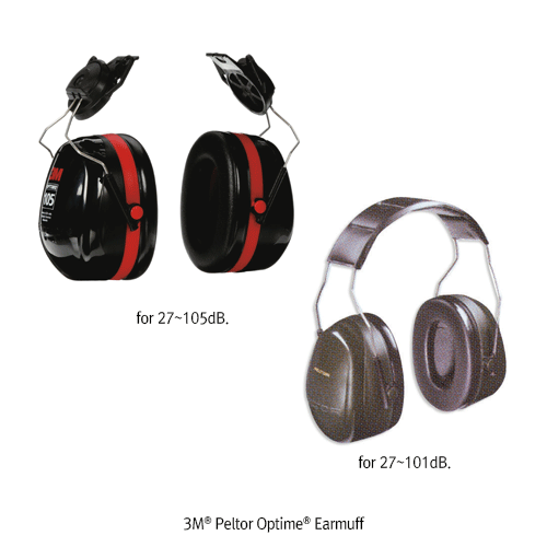 3M® Peltor Optime® Earmuff, up to 95·98·101·105 dB according to ANSIIdeal for Use with Other Protection Equipment, Ultra-soft Ear Cushions, 귀덮개
