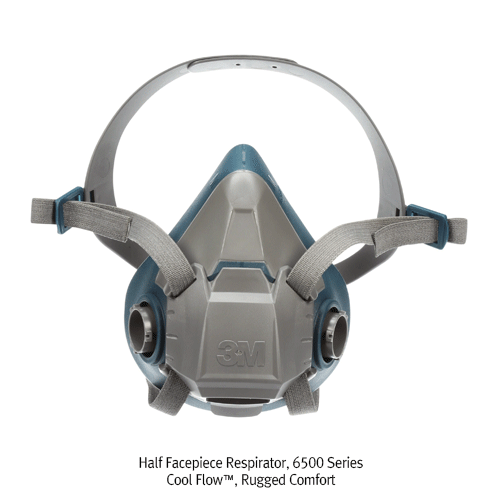 3M® Half Facepiece Respirator, Reusable, Can be Used with Filters & Cartridges, Direct Connection CartridgeFor Reliable & Convenient Respiratory Protection, Advanced Silicone Material, 호흡보호구