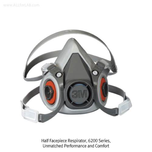 3M® Half Facepiece Respirator, Reusable, Can be Used with Filters & Cartridges, Direct Connection CartridgeFor Reliable & Convenient Respiratory Protection, Advanced Silicone Material, 호흡보호구
