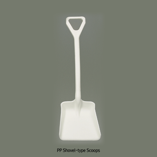Burkle® PP Food Scoop & Food Shovel (1-part), Smooth Surface, Durability, Heat Resistance -10℃+125/140℃Good for Foods·Feed·Fish Farming·Agriculture &c., White, Autoclavable, 식품용 스쿠프, 강력한 항균력과 견고성