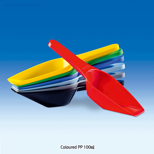 VITLAB® PP Colored Measuring Scoop, Flat-top, Autoclavable, 2~1,000㎖For Liquid·Powder·Solid, 0℃~125/140℃ stable, <Germany-made>, PP 칼라 계량 스쿠프, 액체/고체겸용