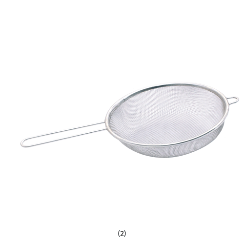 Stainless-steel Mesh Strainer, Rustless, with Hanging Loop & Handle, Φ173~275mmIdeal for Washing·Drying·Storage &c., Lightweight, Durable, 건지기/망체