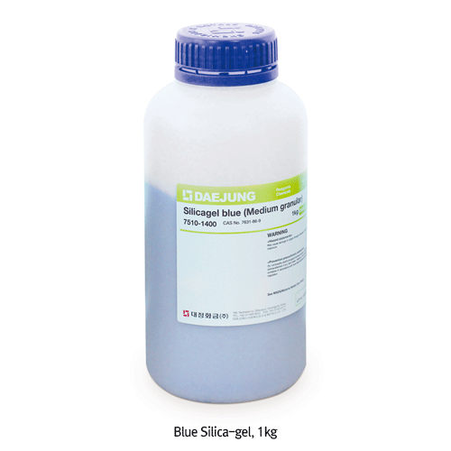 Desiccant Indicating-type Blue Silica-gel, Reagent-grade CP, Reusable, 5~10mesh, 0.5 & 1kgGood for Desiccant-use of Foodstuff·Medical Supplies &c., Non-toxic, Odorless, 청색 실리카겔 건조제