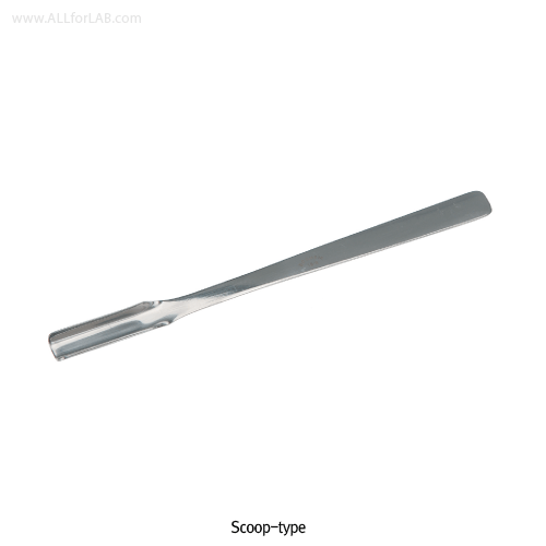 Micro Half-round Scoop & Spatula, High Grade Stainless-steel, L130~210mmNon-magnetic, High Polished, 미니 스텐 스쿠프-스패츌러, 비자성/비부식