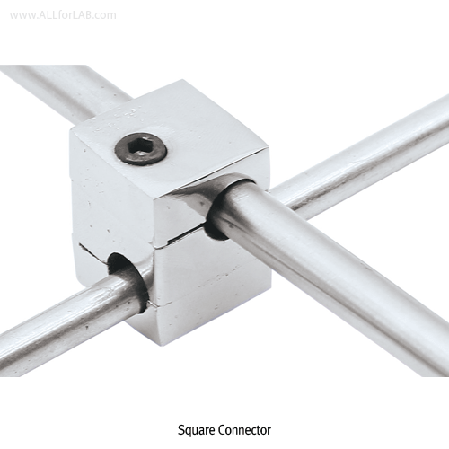 Square Connectors, Φ12~14mm Grip, Zinc-diecastingFor 90˚or 0~360˚angle Connection, Chrome-plated, 4각 커넥터