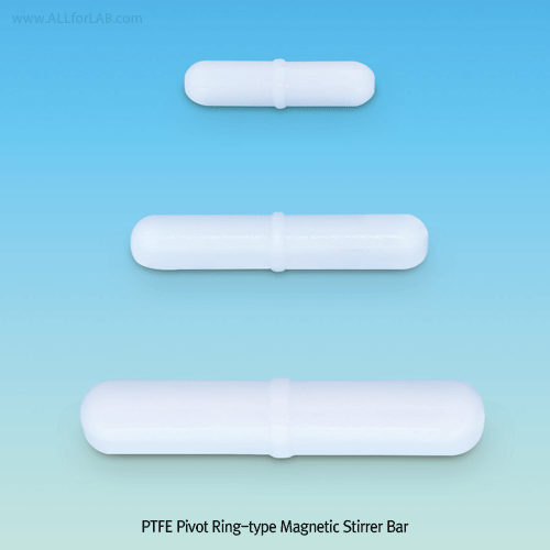 PTFE Pivot Ring-type Magnetic Stirrer Bar, Efficient Spinning even on Curved or Uneven Bases, L30~159mmExcellent for Chemical and Corrosion Resistance, for Lab & Industry, PTFE Pivot Ring-type 마그네틱바