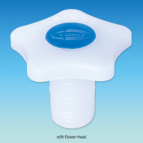 Din Joint PE Stopper, with Octagonal- & Flower-Head, Non-Autoclavable, 7/16 ~ 60/46Excellent for Sealing, Non-Breakage, Good Grip, -50℃+105/120℃, PE 스토퍼, DIN 규격