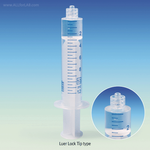 1~50㎖ Single-use Laboratory Syringe, All-PP or PP/HDPE, 2 Parts, NO-Rubber GasketWithout Needles, Steriled, Individual Pack, Multi-use, 무공해 플라스틱 시린지, 고무가스켓 없음