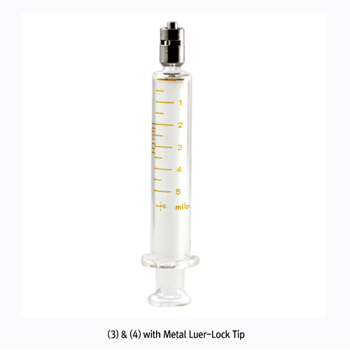 Topsyringe® TRUTHTM Standard Glass Syringe, 2~100㎖With Luer/Luer-Lock Tip, with Amber Graduation, ISO/CE Certified, 글라스 시린지