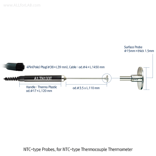 DAIHAN® NTC-type Probe, for NTC-type Thermocouple Thermometer