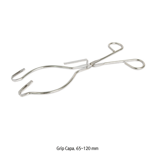 SciLab® Dish Safety Tong, Stainless-steel, Grip Capa. Φ65~120mm, L280mmWith 3-Safety Hooks to Hold Dish, Polished Surface, 증발접시 집게