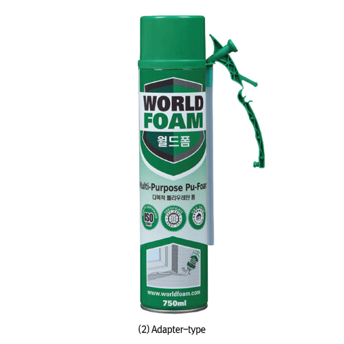 World® Polyurethane Foam, Spray-·Gun-type for Sealing·Repair·Insulation, 750㎖, 우레탄 폼