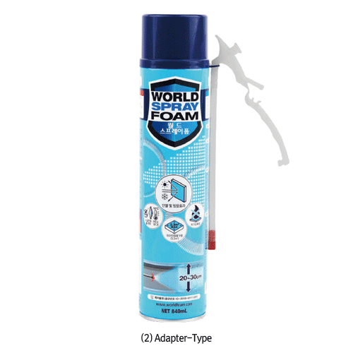Polyurethane Spray Foam, Gun-·Adapter-type for Sealing·Repair·Insulation, 840㎖, 우레탄 스프레이폼