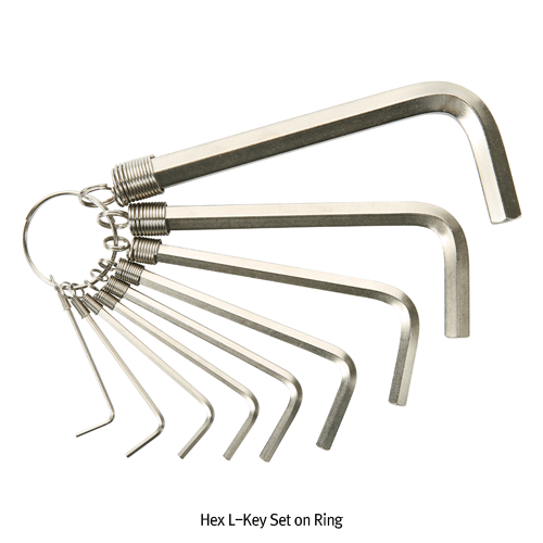 9Pcs 6각 L-렌치 링고리세트(휴대용), Hex L-Key Set on Ring / 9Pcs, 1.5~10mm