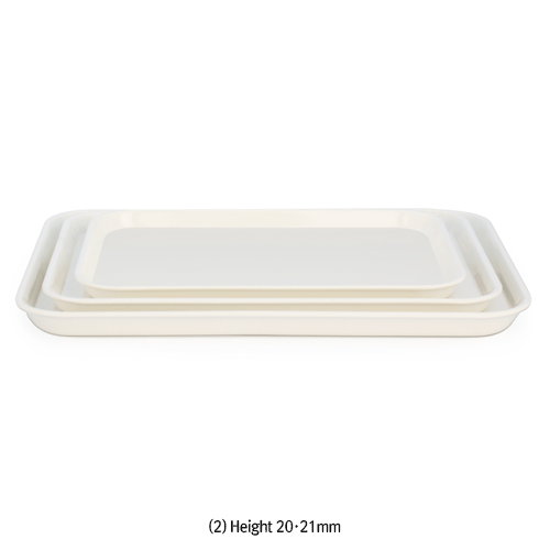 Wisd MF White Multi-use Tray, Wide-Range, Microwaveable, Non-AutoclavableGood for Foodstuff, -80℃+120℃, 다용도 백색 멜라민 쟁반/트레이